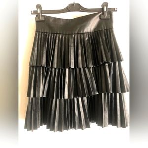 Marciano leather substitute skirt.